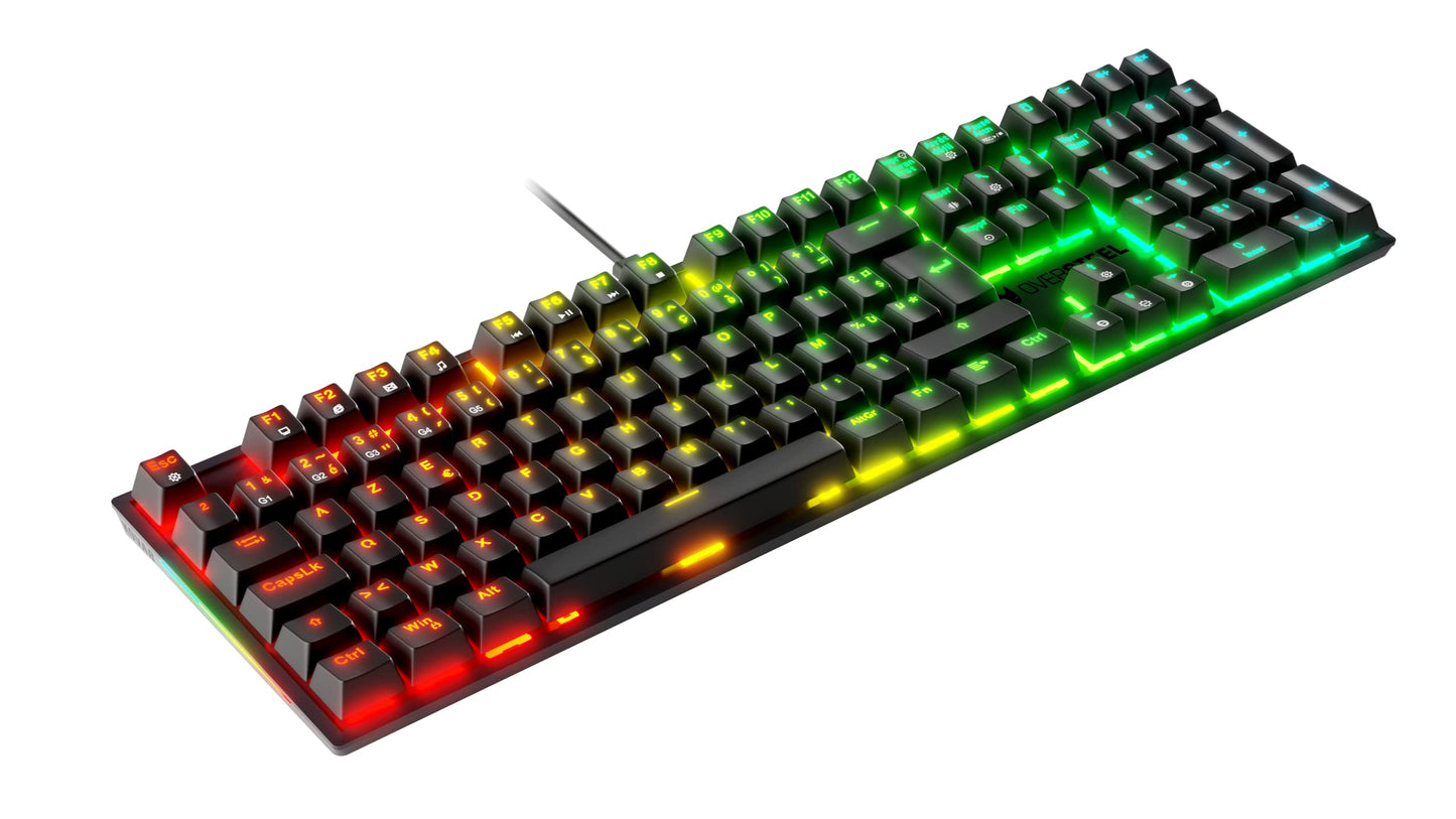 Oversteel KOVAR – Clavier Gaming Mécanique RGB AZERTY – Switches Outemu Red – Noir – Neuf