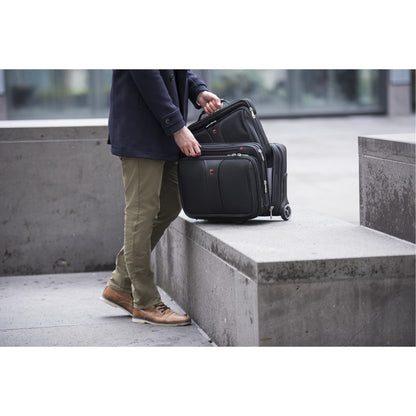WENGER Patriot 2-en-1 – Trolley Ordinateur Portable 17" avec Sacoche PC 15,6" Amovible – Noir – Neuf