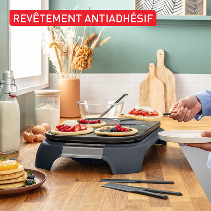 Tefal Crep'Party PY558BF0 – Crêpière Électrique 6 Personnes – Crêpes & Pancakes – Neuve