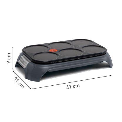 Tefal Crep'Party PY558BF0 – Crêpière Électrique 6 Personnes – Crêpes & Pancakes – Neuve
