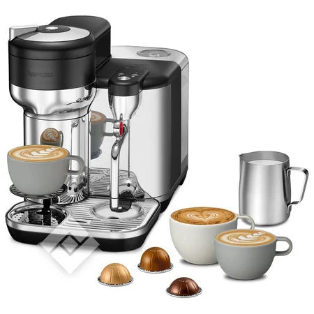 Sage Nespresso Vertuo Creatista – Machine à Café à Capsules avec Buse Vapeur Auto – Black Truffle – Neuve