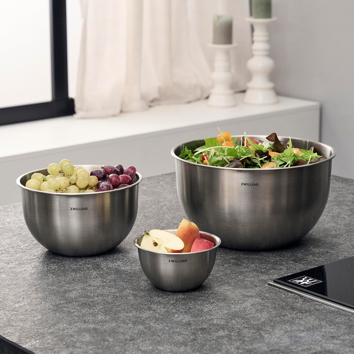 ZWILLING Fresh & Save BOWLS – Set 3 Bols Sous Vide Inox S/M/L avec Couvercles – Neuf