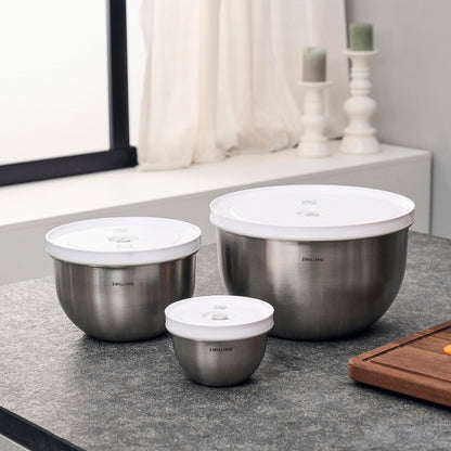 ZWILLING Fresh & Save BOWLS – Set 3 Bols Sous Vide Inox S/M/L avec Couvercles – Neuf